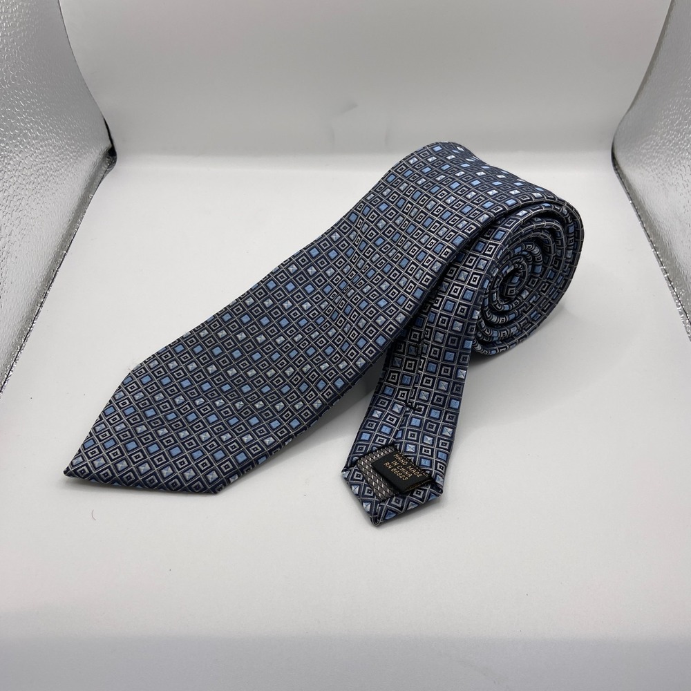 Valerio Garati Designer Necktie Mens Multi Geometric Keeper‎ Loop Office Formal